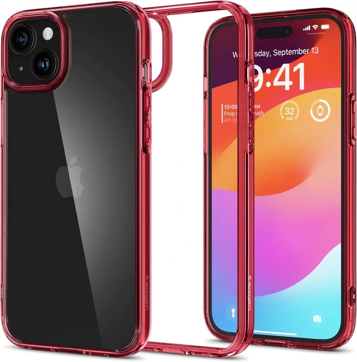 Spigen Ultra Hybrid - red crystal - iPhone 15 Plus