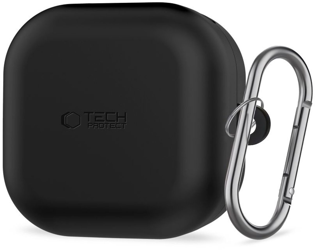 Tech-Protect Silicone Hook Case for Samsung Galaxy Buds 4 / 4 Pro - Black