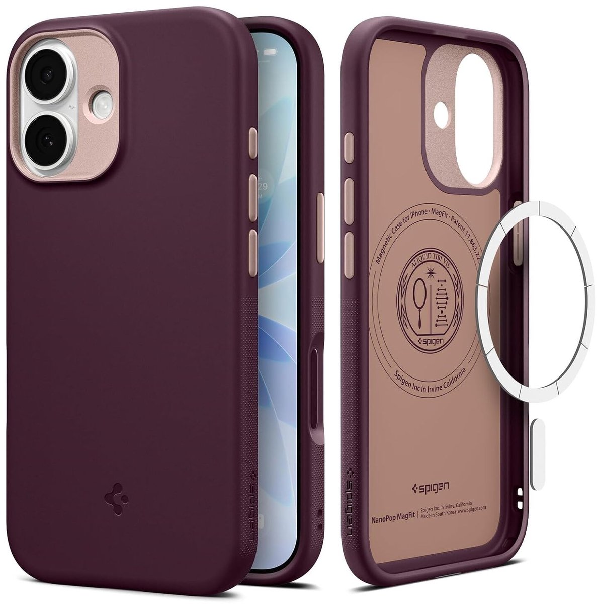 Spigen Nano Pop Mag MagSafe case for iPhone 17 - burgundy