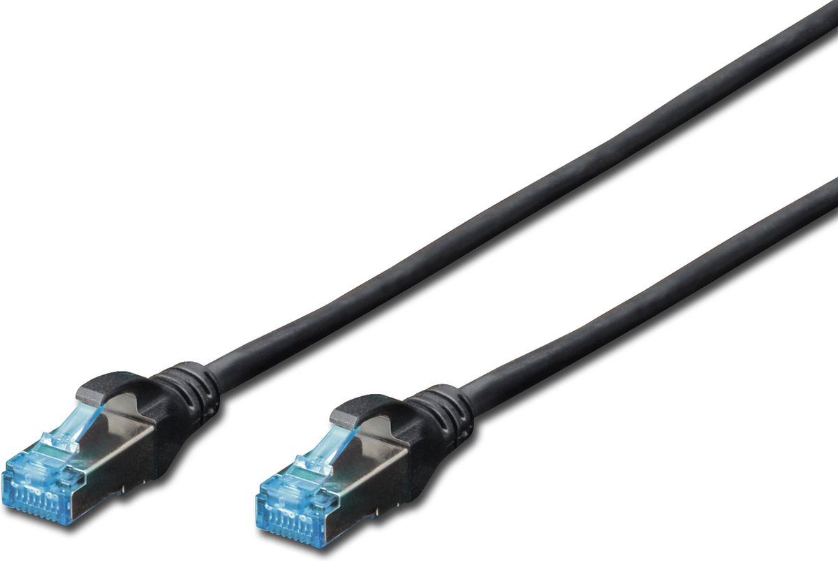 DIGITUS Premium - patch cable - 5 m - black - Sort - 5m