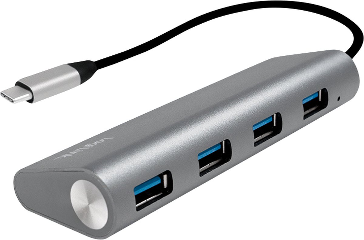 LogiLink USB-C 3.1 hub 4 port USB hub - USB 3.2 - 4 ports - Grå