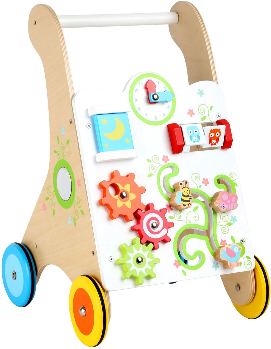 Small Foot - Wooden Baby Walker Walker Colorful