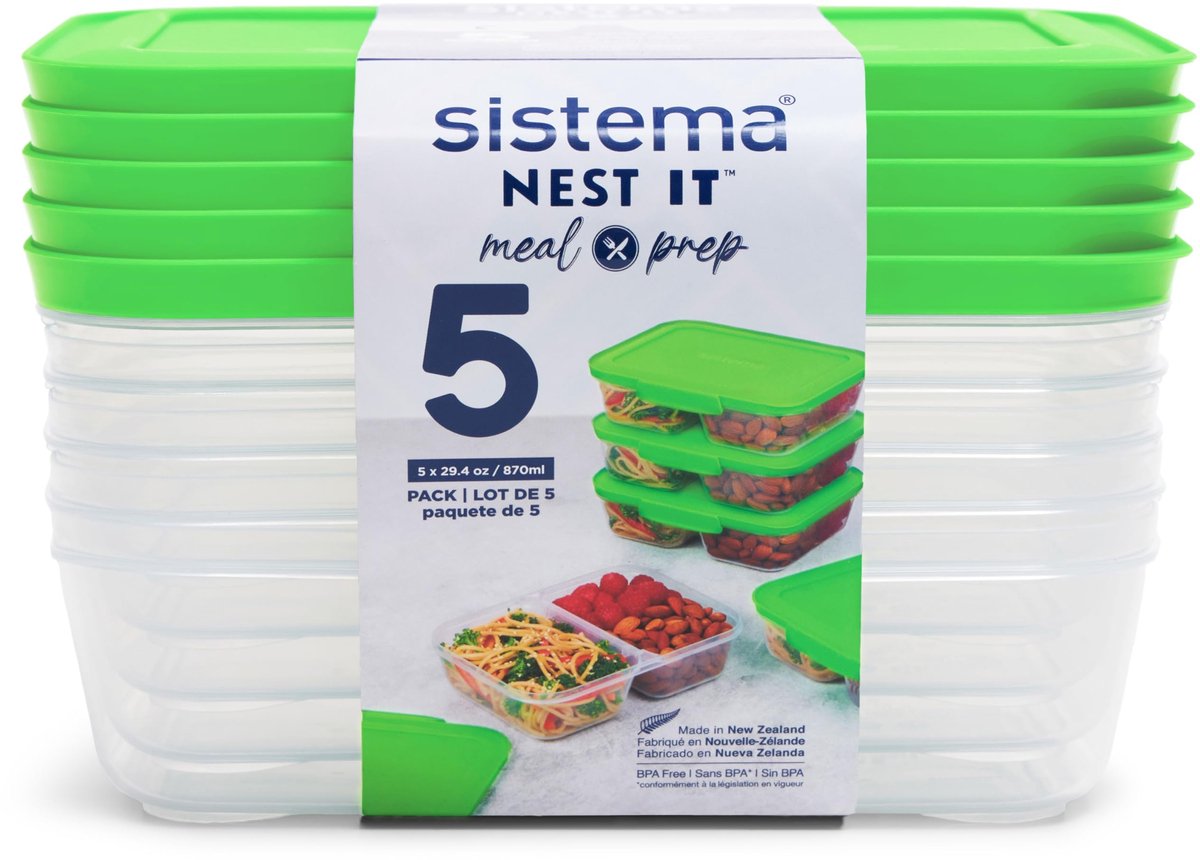 Sistema Meal Prep 5 Pack - 870 ml