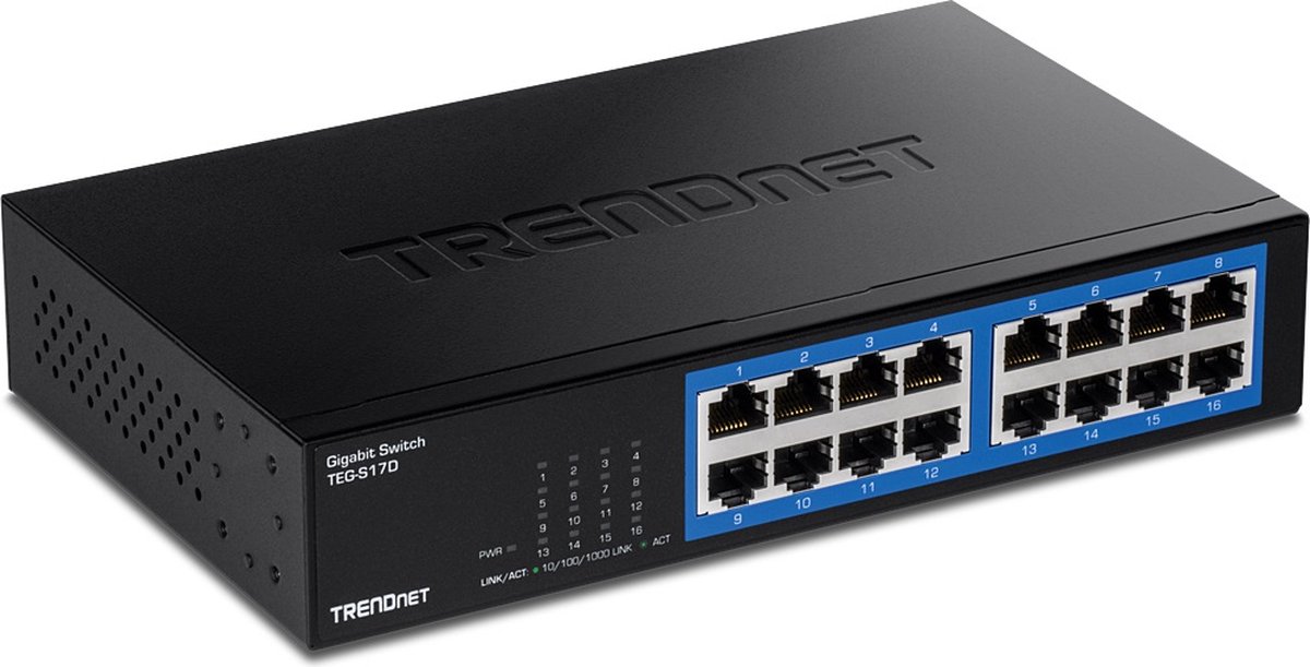 TRENDnet TEG-S17D 16-Port Gigabit Desktop Switch
