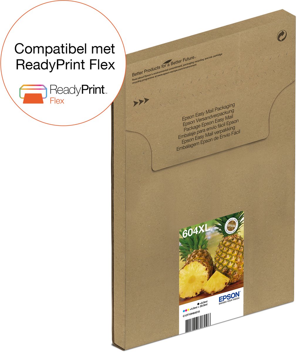 Epson 604XL Multipack Easy Mail Packaging - 4-pack - XL - black yellow cyan magenta - original - ink cartridge