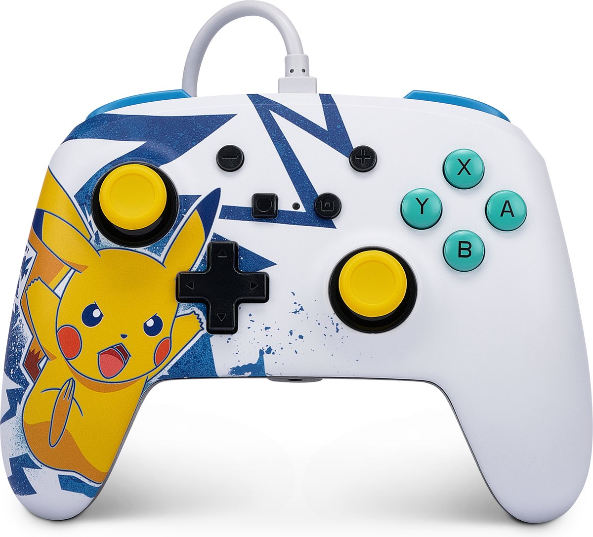 PowerA Enhanced kablet controller til Nintendo Switch - Pikachu High Voltage - Wired Controller - Nintendo Switch