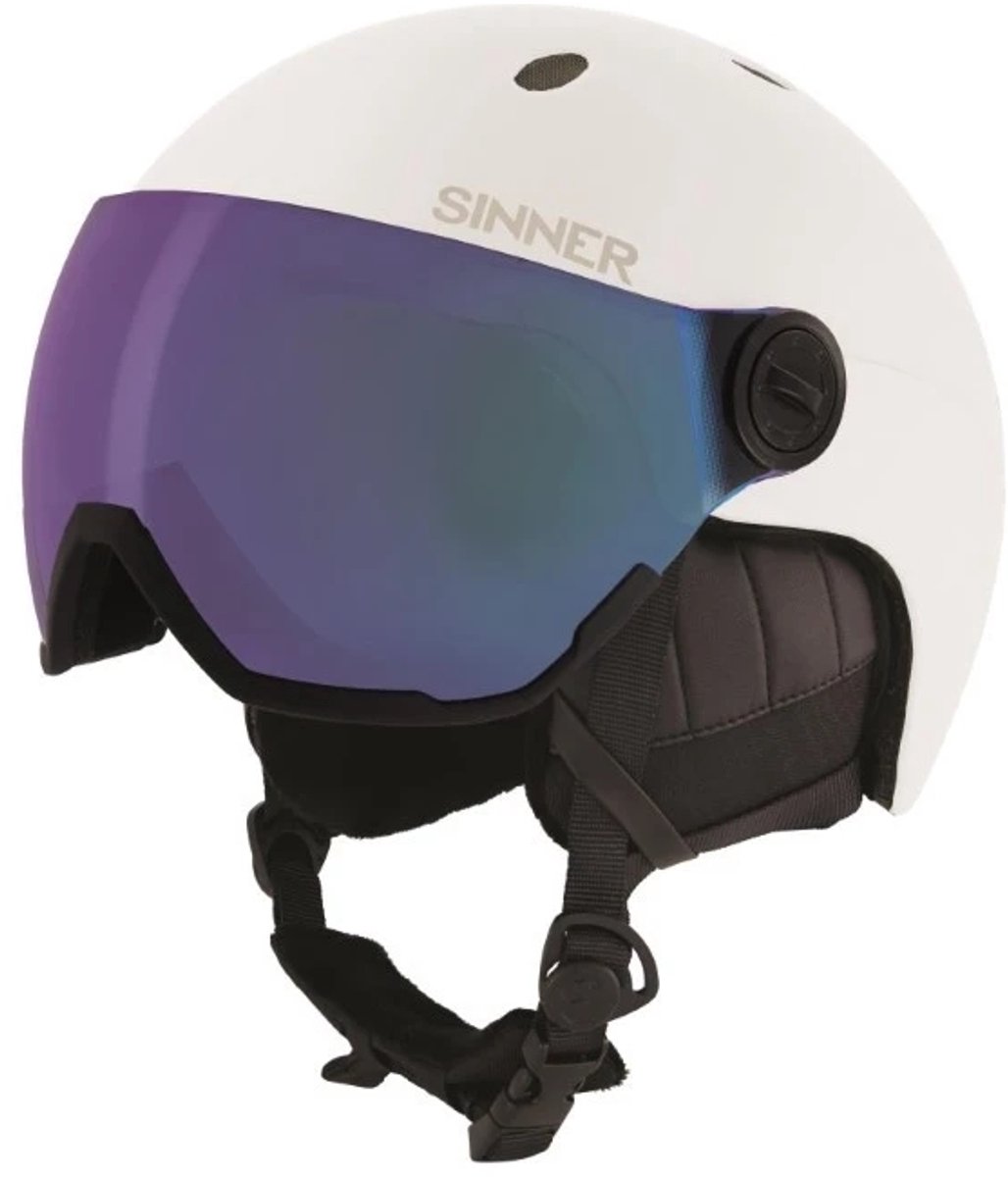 Titan Visor Helm Matt White-Blue M