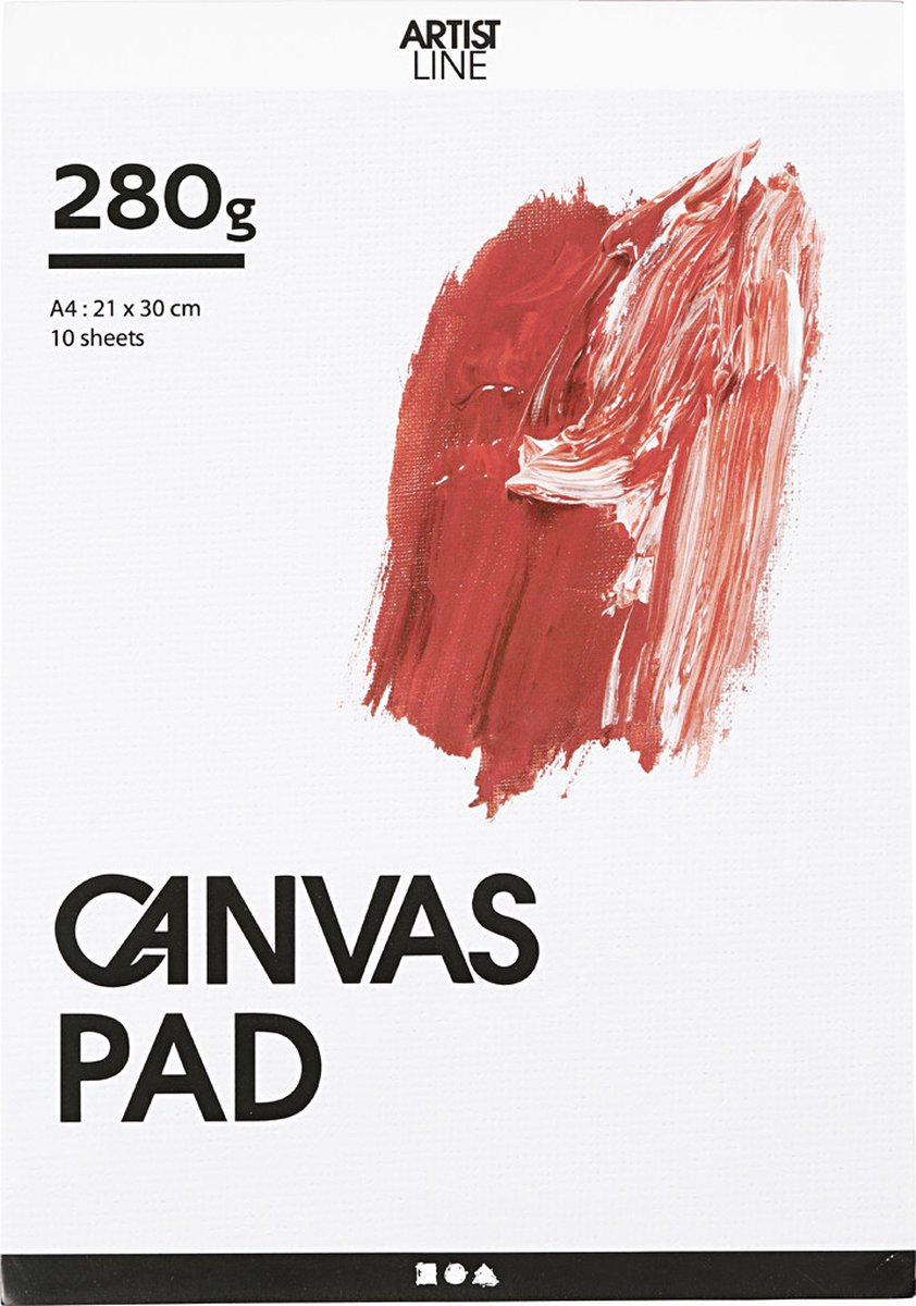 Creativ Company Canvas Block White A4 280gr 10 Sheets