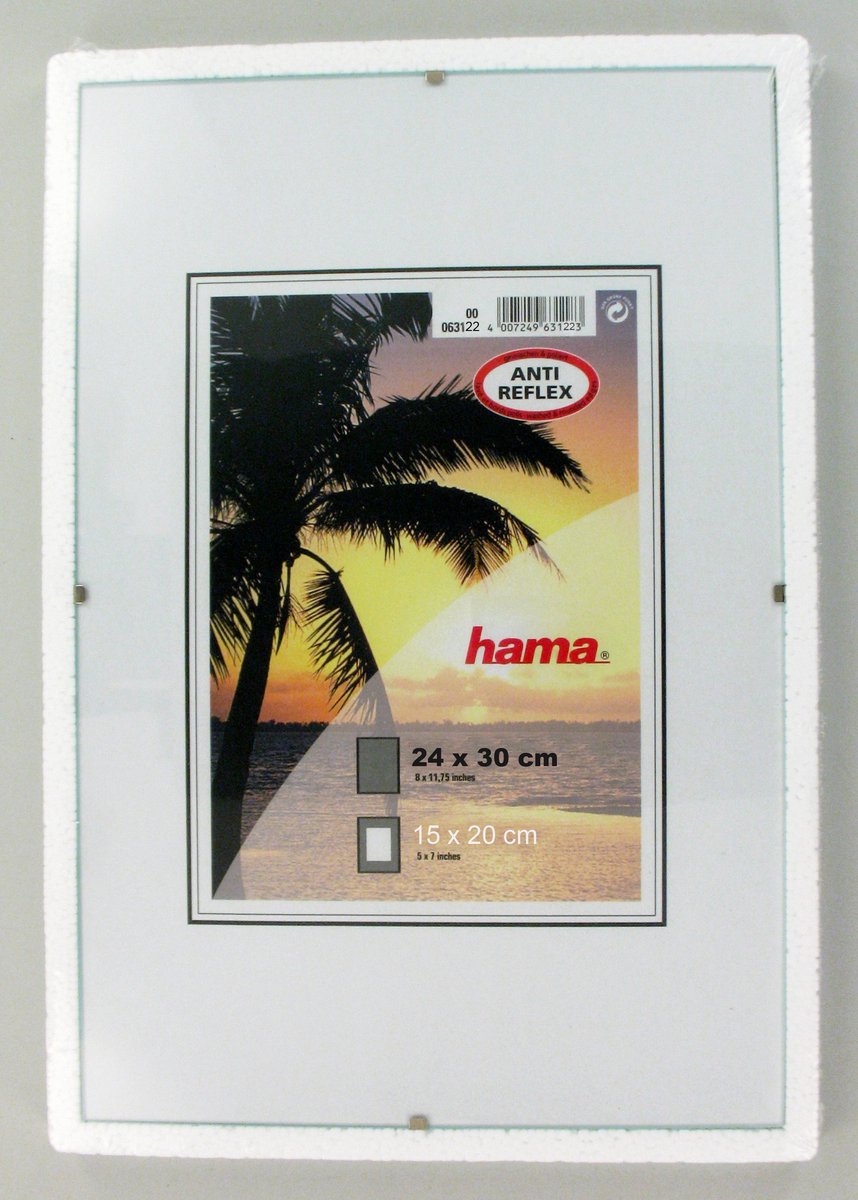 Hama "Clip-Fix" Frameless Picture Holder anti-reflective glass 24 x 30 cm