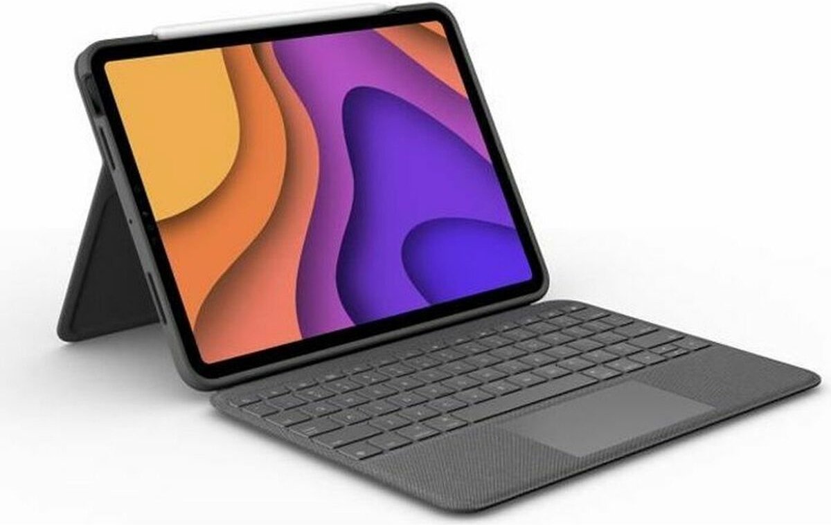Logitech Folio Touch - Tastatur & Folio sæt - Fransk - Grå
