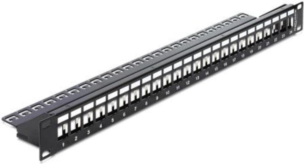 DeLOCK 19" Keystone Patch Panel 24-Port black