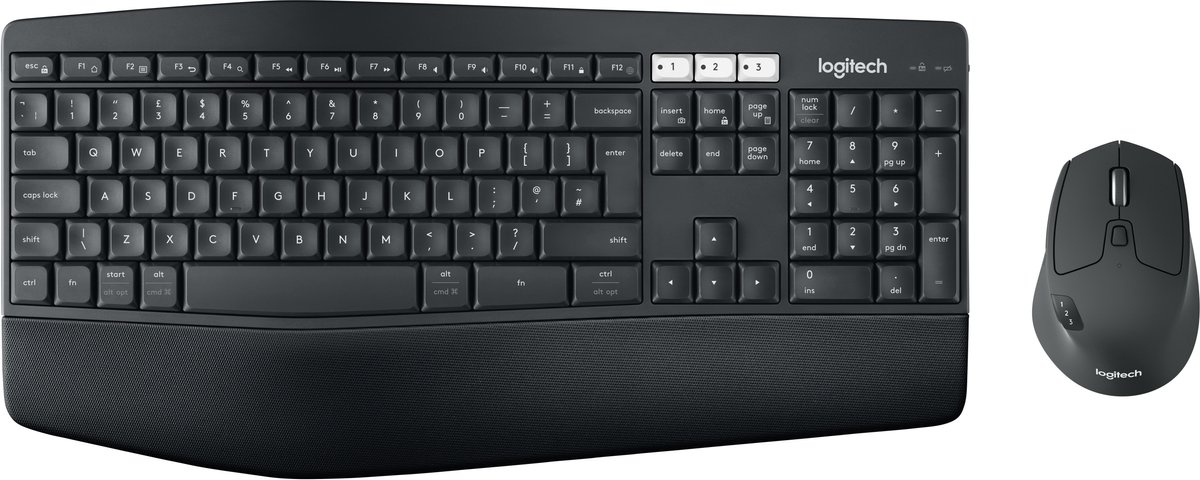 Logitech MK850 Performance - keyboard and mouse set - Spanish - Tastatur & Mus sæt - Spansk - Sort
