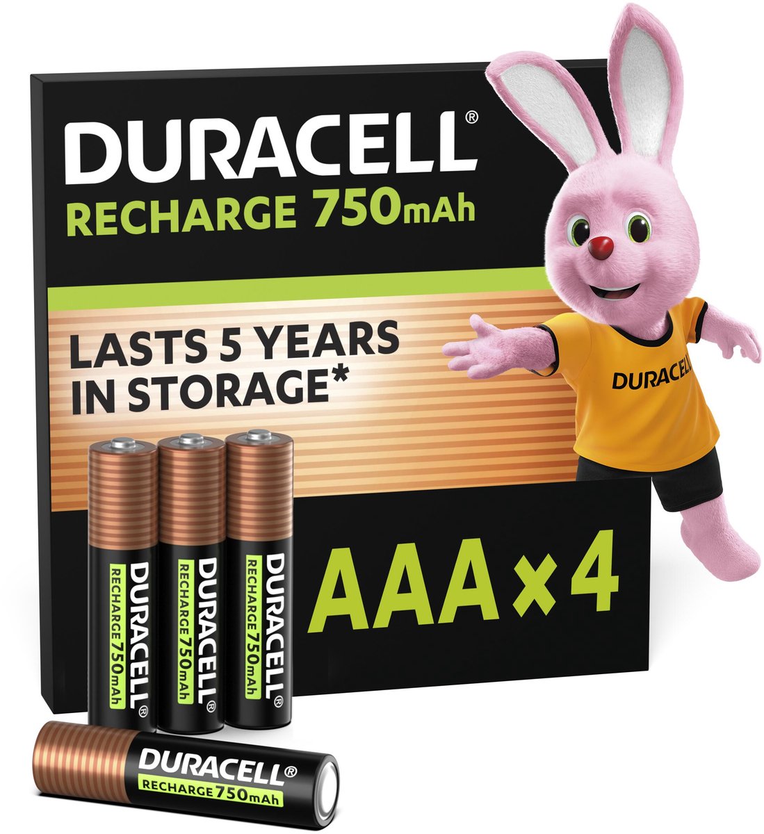 DURACELL Recharge Plus NiMH 750mAh Rechargeable AAA Battery 1.2V