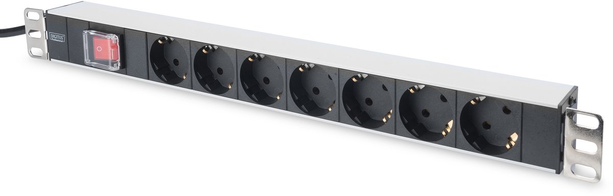 DIGITUS 7-Port - 1U - Aluminum PDU