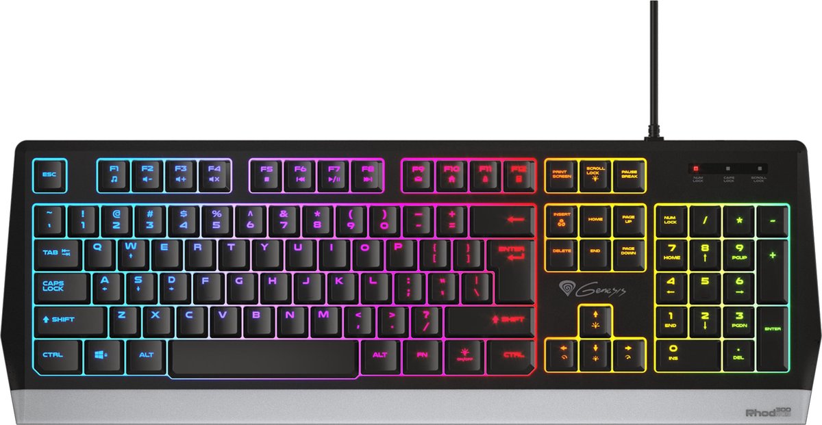 Genesis Rhod Series 300 RGB - Gaming Tastatur - Amerikansk engelsk - Sort