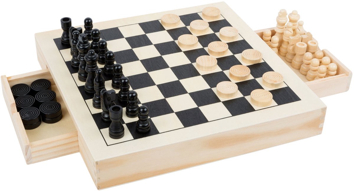 Small Foot - Game Box 3in1 Chess Checkers Mill Game