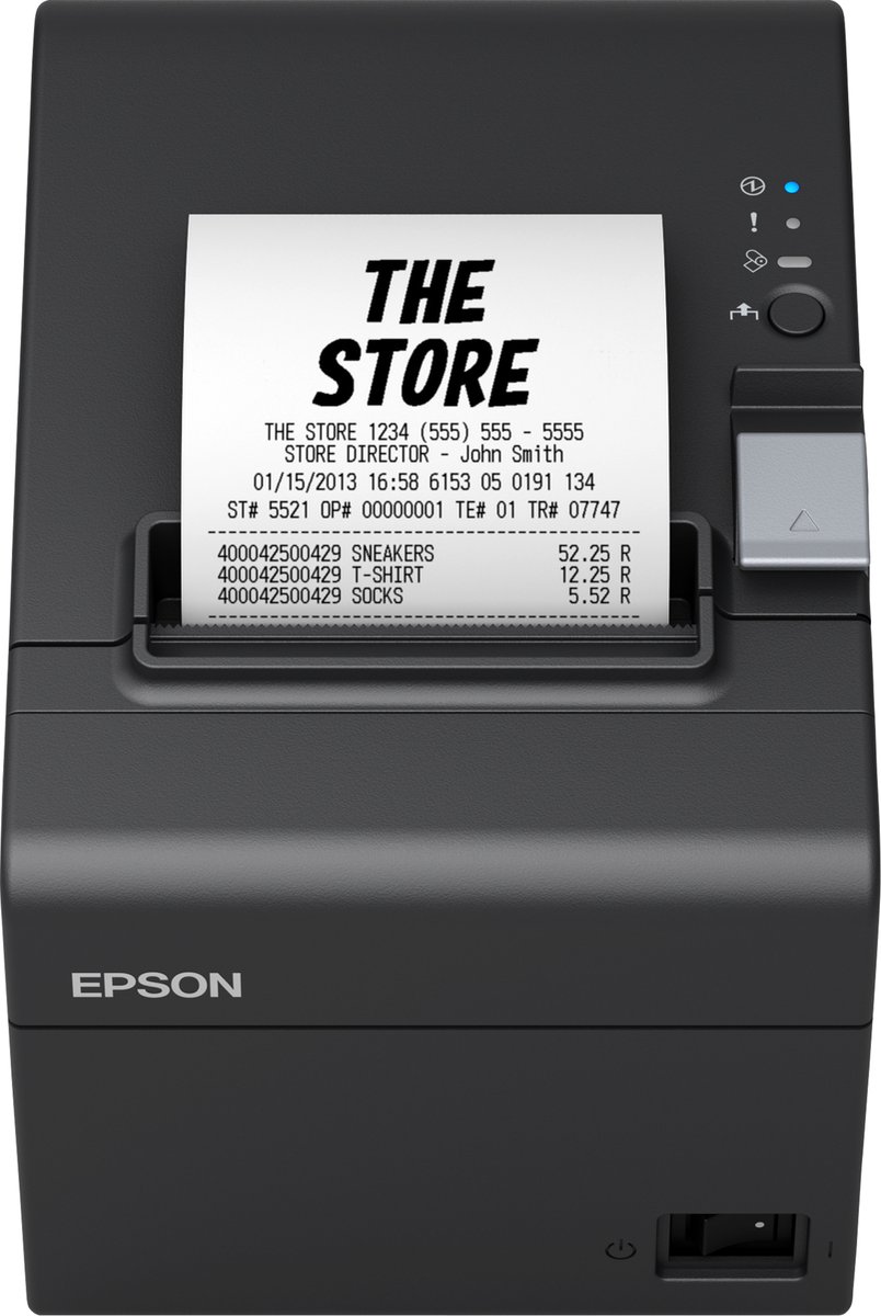 Epson TM-T20III (011): USB + Serial PS Blk EU - Monokrom - Termisk inkjet