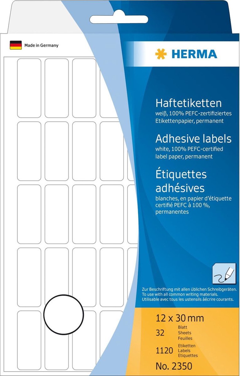 HERMA labels - 1120 label(s) - 12 x 30 mm