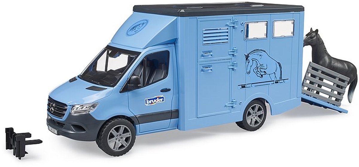 Bruder Mercedes-Benz Sprinter Dyretransport med hest legetøj
