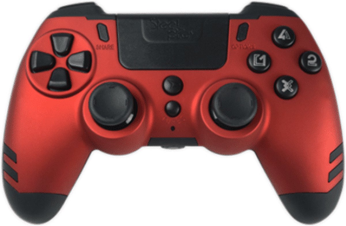 Steelplay Slim Pack Wireless Controller - Red - Wireless Controller - Sony PlayStation 4