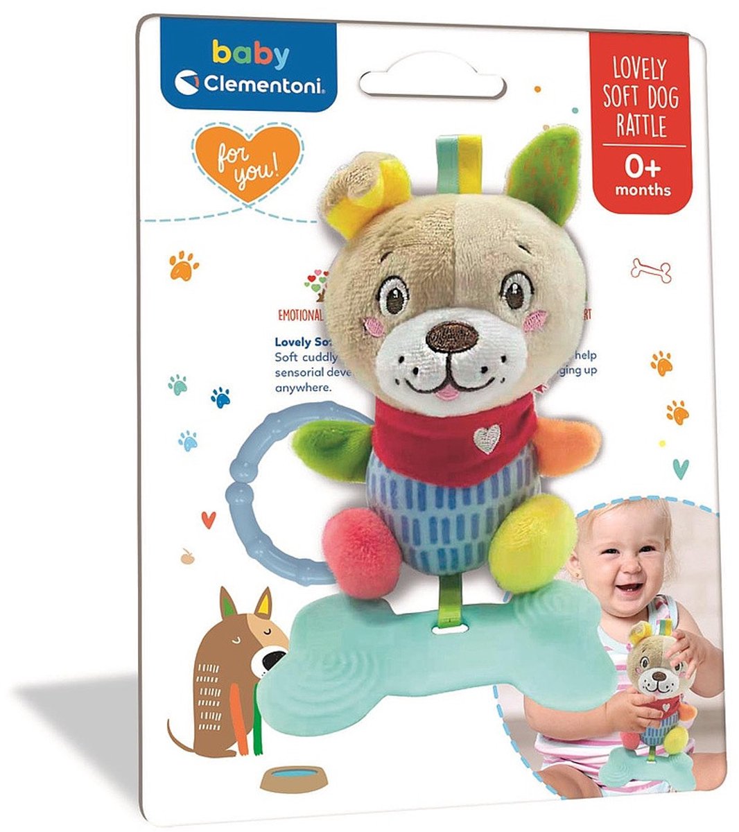 Clementoni Baby - Plush Rattle Dog