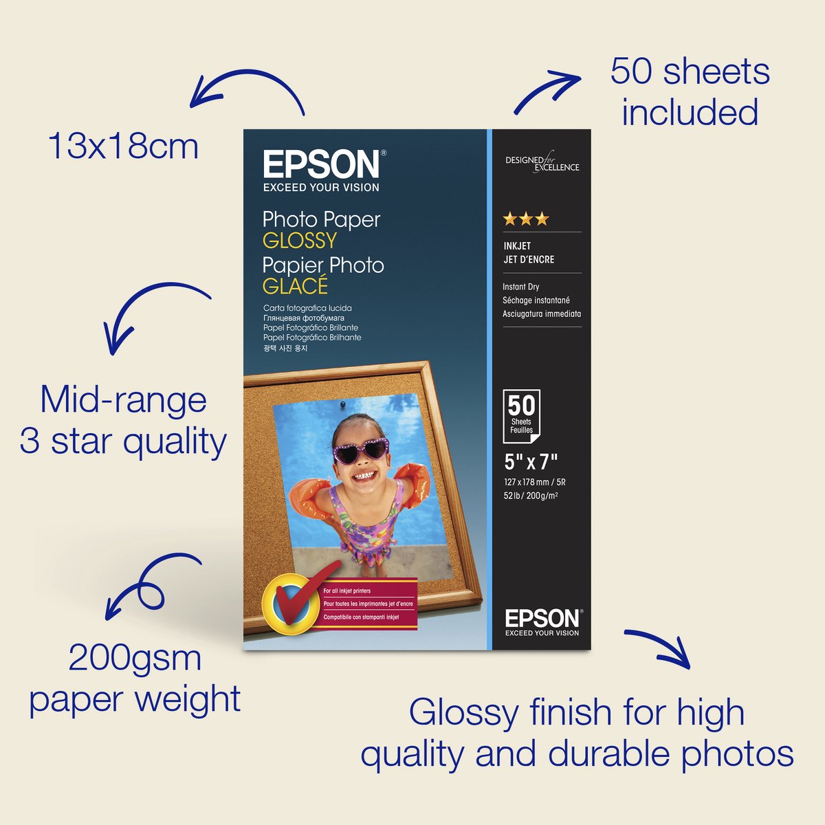 Epson - blankt fotopapir