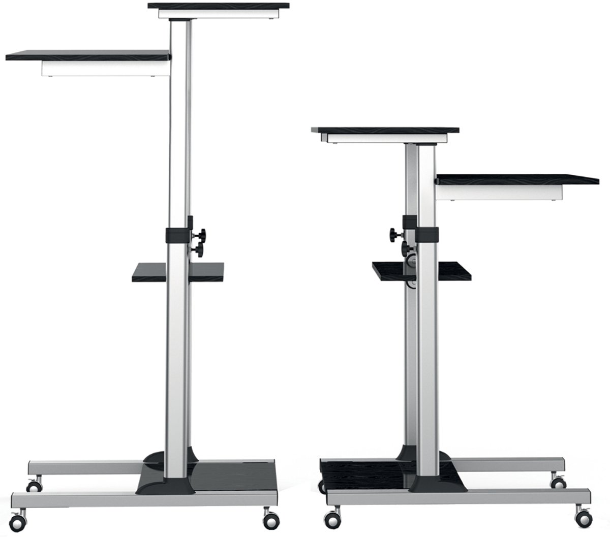 LogiLink Sit-stand workstation height adjustable mobile 60 kg max. - Maks 60 kg - Maks størrelse