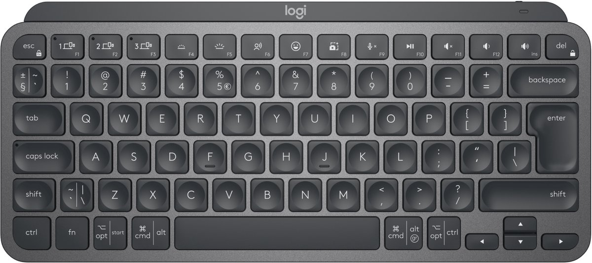 Logitech MX Keys Mini for Business - Tastatur - Engelsk - Sort