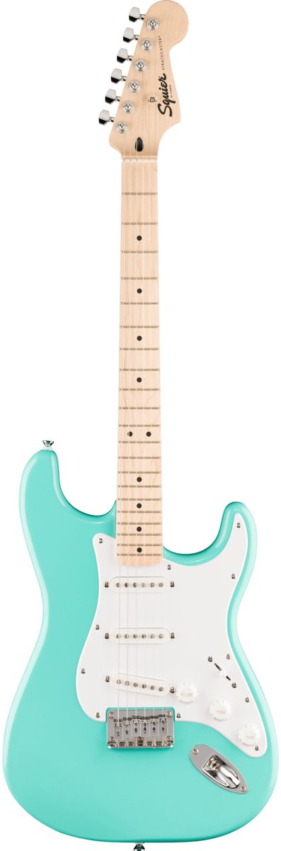 Squier Sonic Stratocaster HT MN White Pickguard Sea Foam Green chitarra elettrica