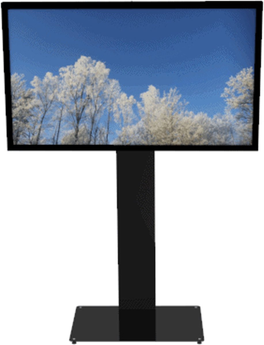 HI-ND Floorstand Glass Universal 49"- 65" - stand - for LCD display - Maks - Maks størrelse 65"