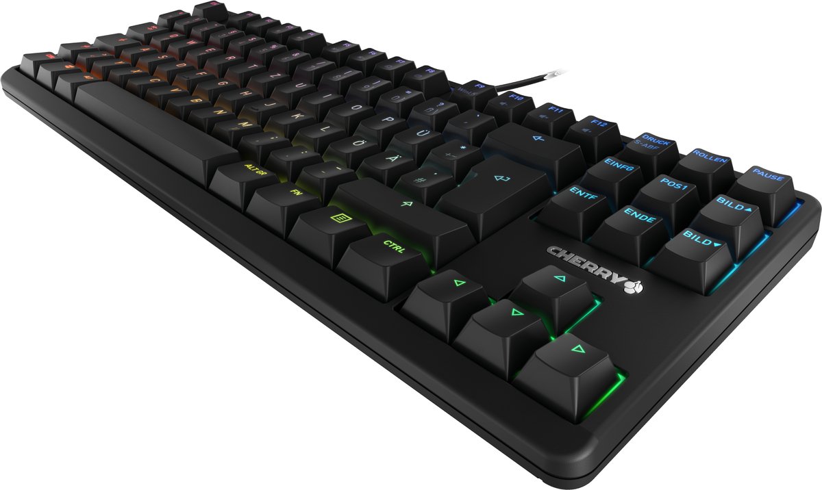 Cherry G80-3000N RGB TKL - Tastatur - Tysk - Sort
