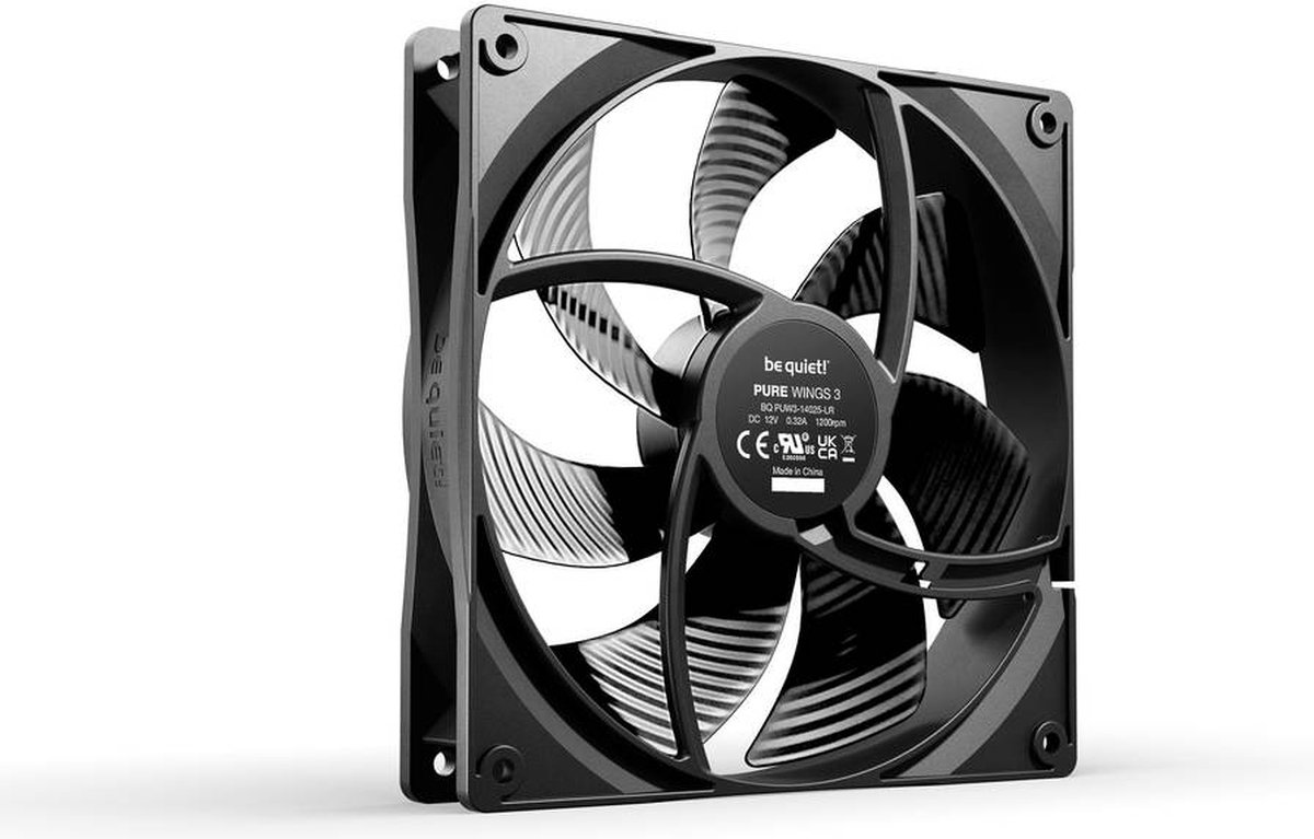 be quiet! Pure Wings 3 140mm - Kabinet køler - 140mm - Sort - 22 dBA