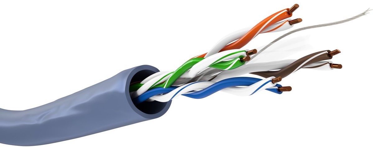 Pro CAT 6a network cable U/UTP blue 305 m - CU AWG - Blå - 305m