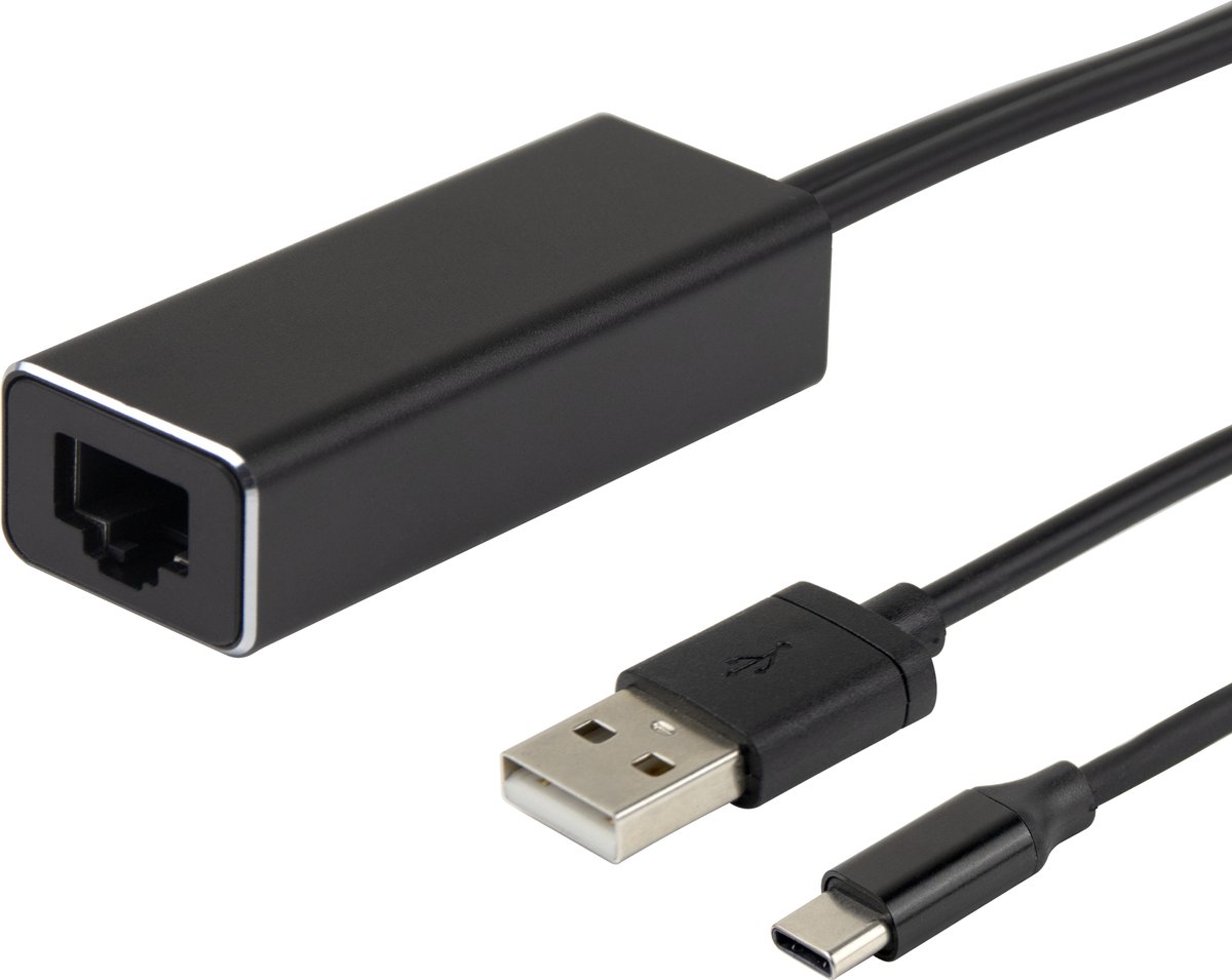 Deltaco Ethernet Adapter Casting Device - 1 m