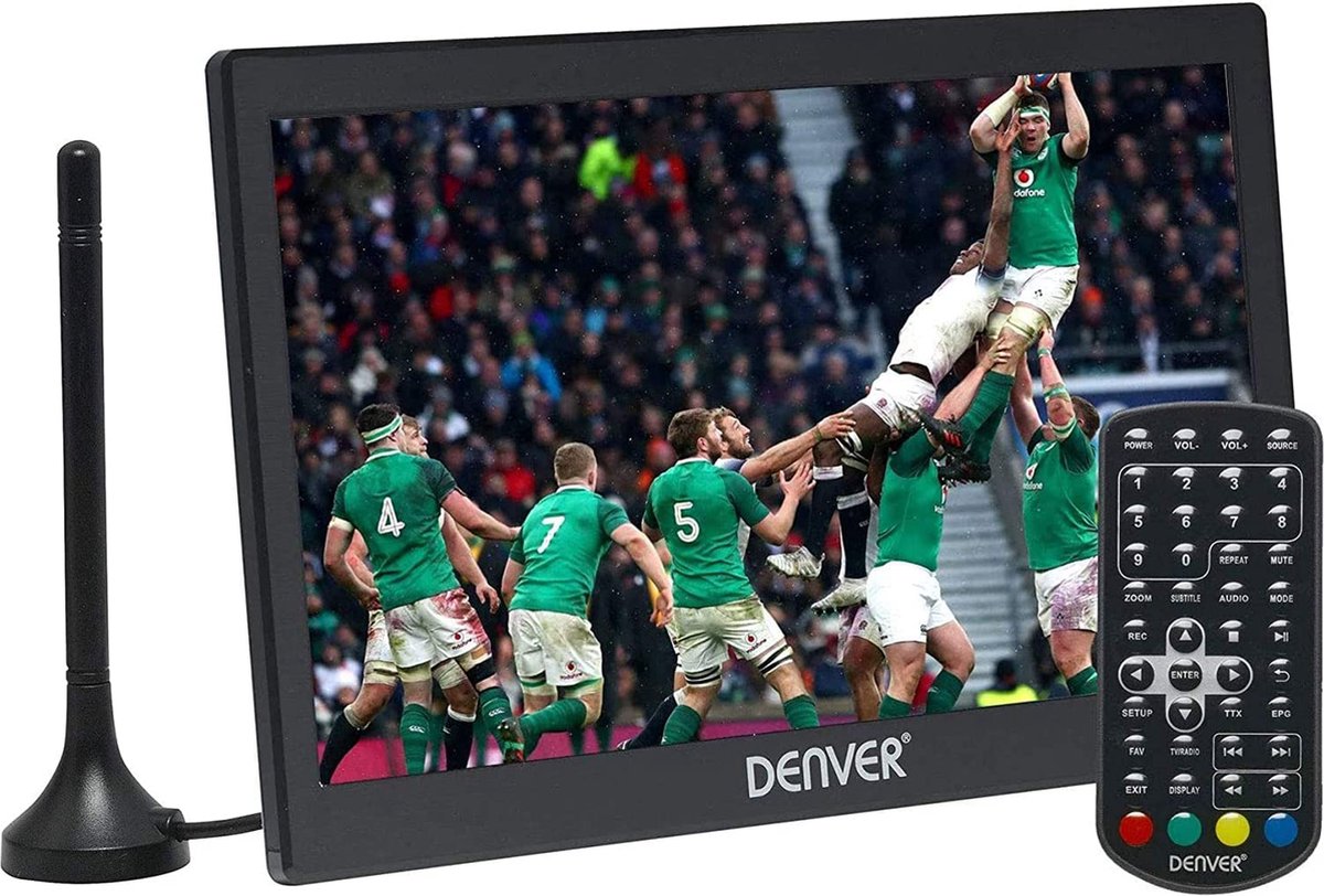 10" DENVER Portable TV - LED-1033 - 2 hour battery