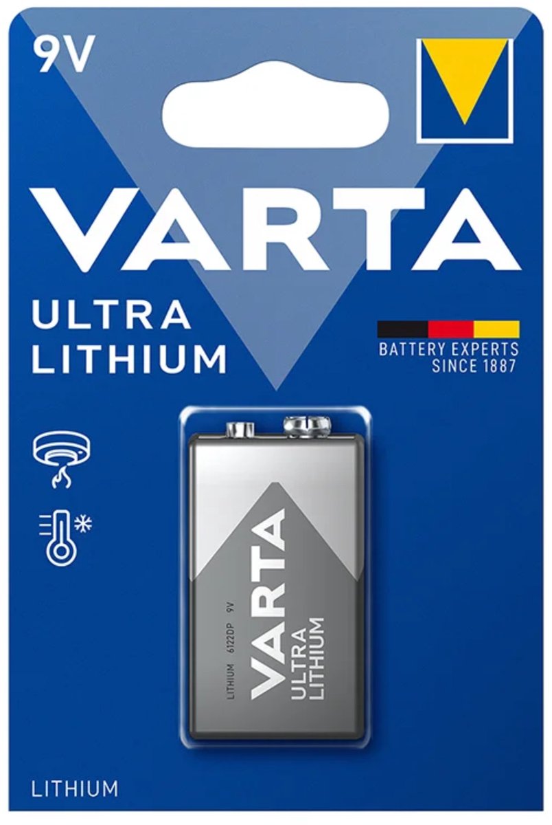 VARTA Varta Ultra Lithium - 9V - 1pk.