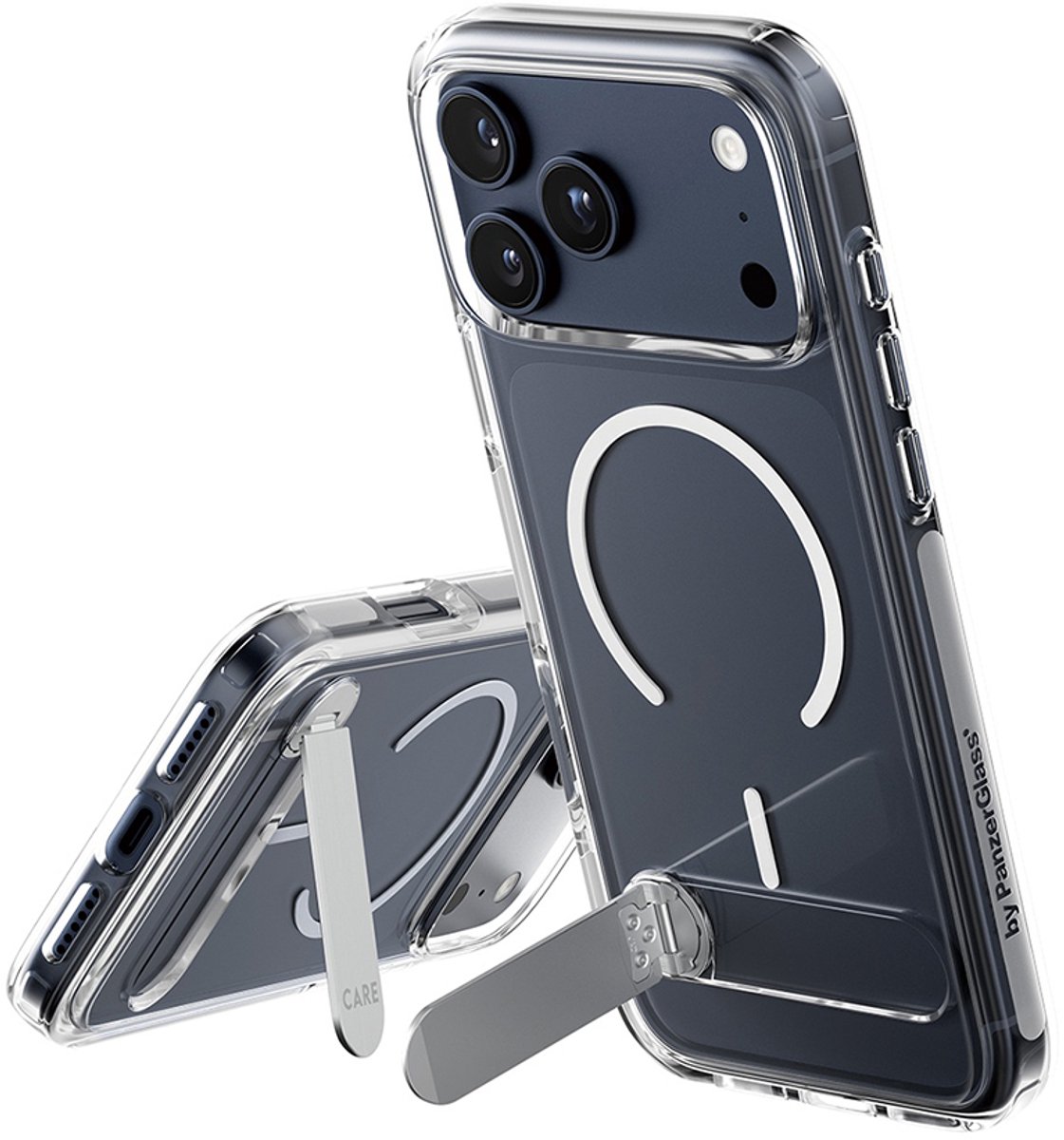 CARE by PanzerGlass Kickstand Case Transparent w. MagSafe iPhone 18 Pro Max | 17 Pro Max