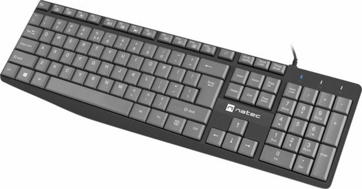 Natec Nautilus - keyboard - US - black - Tastatur - Amerikansk engelsk - Grå
