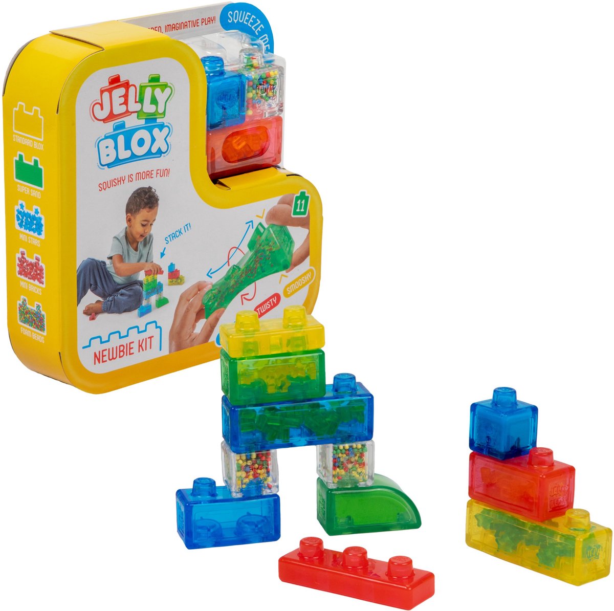 Bauspiel - GOLIATH - Jelly Blox Newbie Kit - Weiche und taktile Blöcke ab 2 Jahren