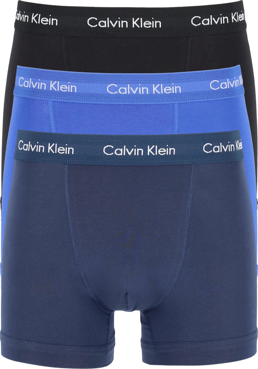 Calvin Klein Baumwolle Stretch Boxer Briefs 3er-Pack Herren Unterwäsche Mehrfarbig U2662G-4KU M black