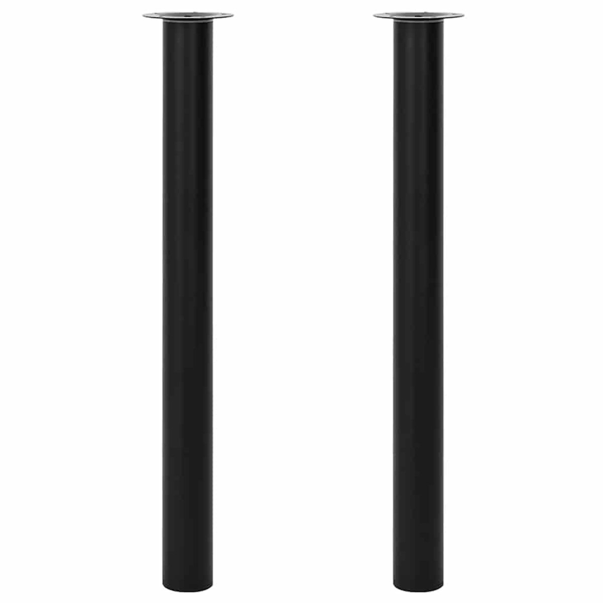 2 x Teleskopfuß Tischfuß Stützfuß Tischbein Schwarz 710 mm-1100 mm schwarz