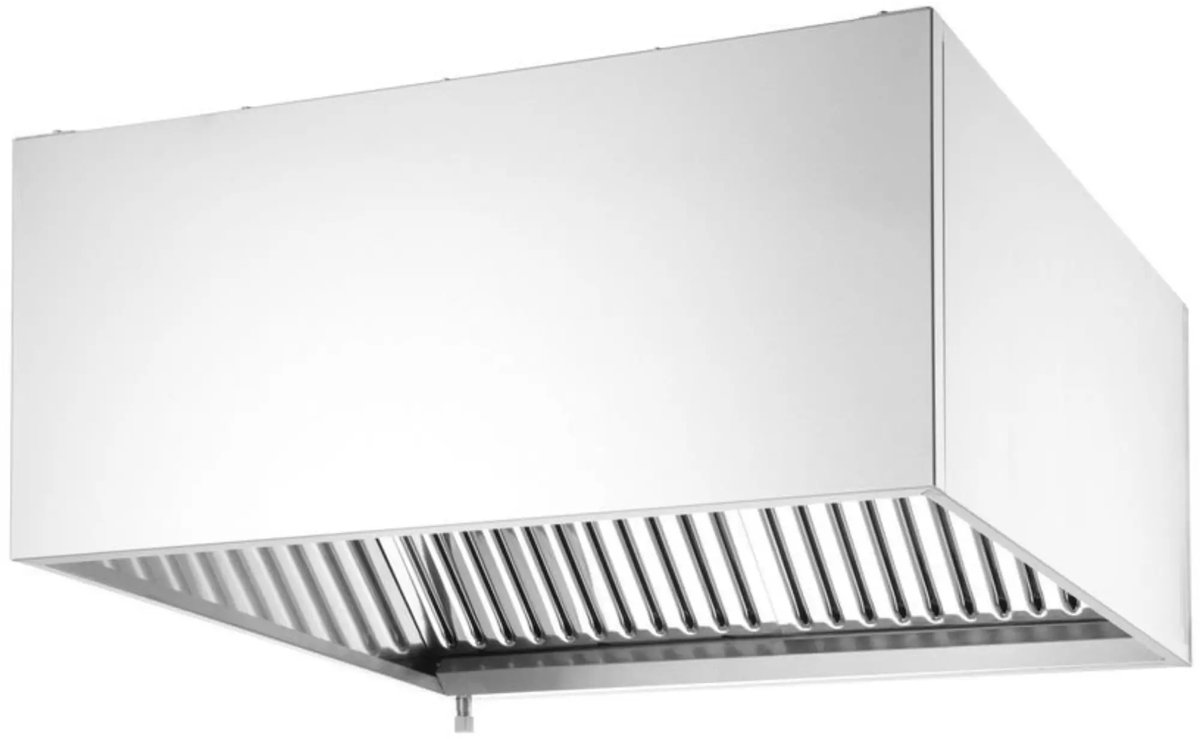 Wandhaube mit Abzug, verschraubt, Stahl, 1205x1000x450 mm