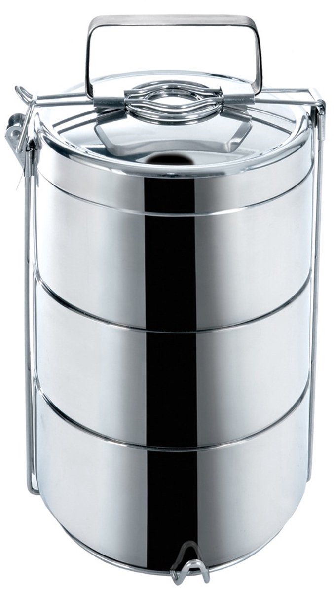 Thermischer Stahl-Mittagessenbehälter, 3-stöckig, 3x900 ml