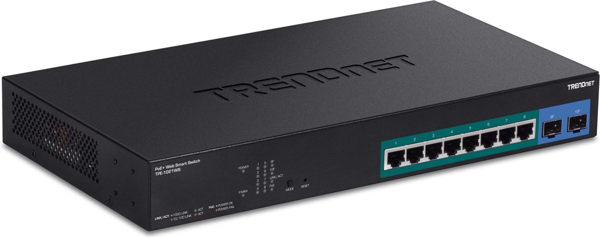 TRENDnet TPE-1021WS 10-Port Gigabit Web Smart PoE+ Switch