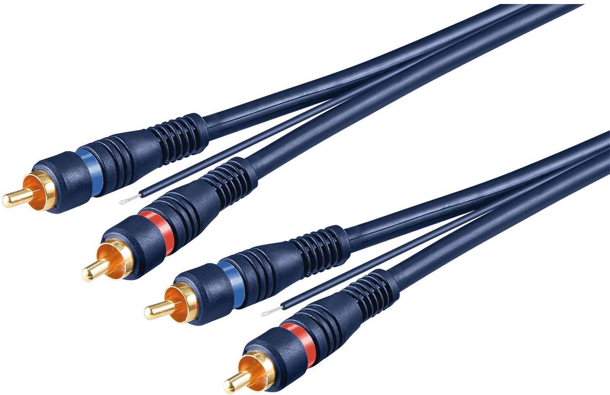 Pro Car HiFi stereo RCA connector cable double shielded