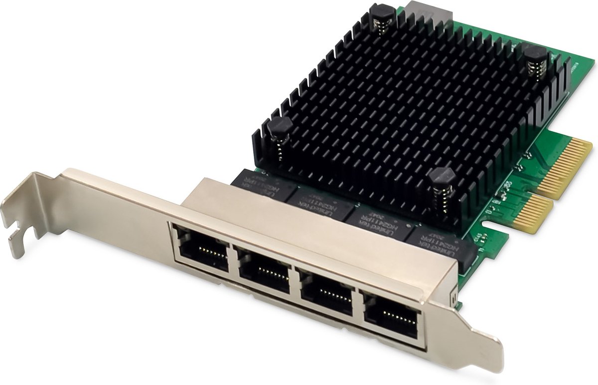 DIGITUS DN-10136 4-Port 2.5 Gigabit Ethernet network card RJ45 PCI Express Realtek chipset