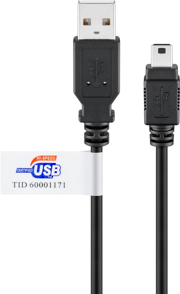 Pro USB 2.0 Hi-Speed cable with USB certificate Black