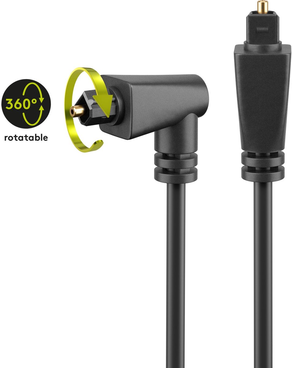 Pro angled Toslink cable and rotatable