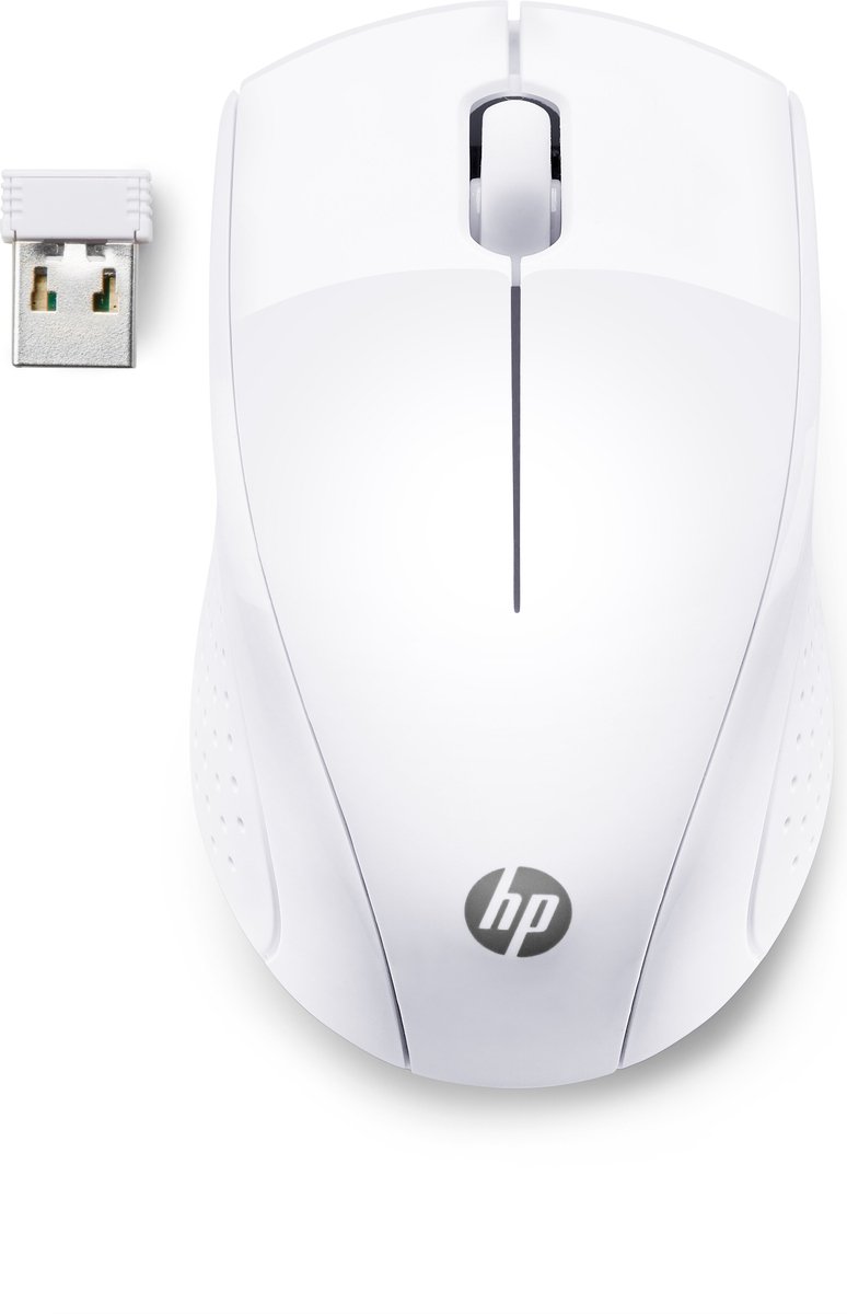 HP Wireless Mouse 220 (Snow White) - Mus - 3 knapper - Hvid