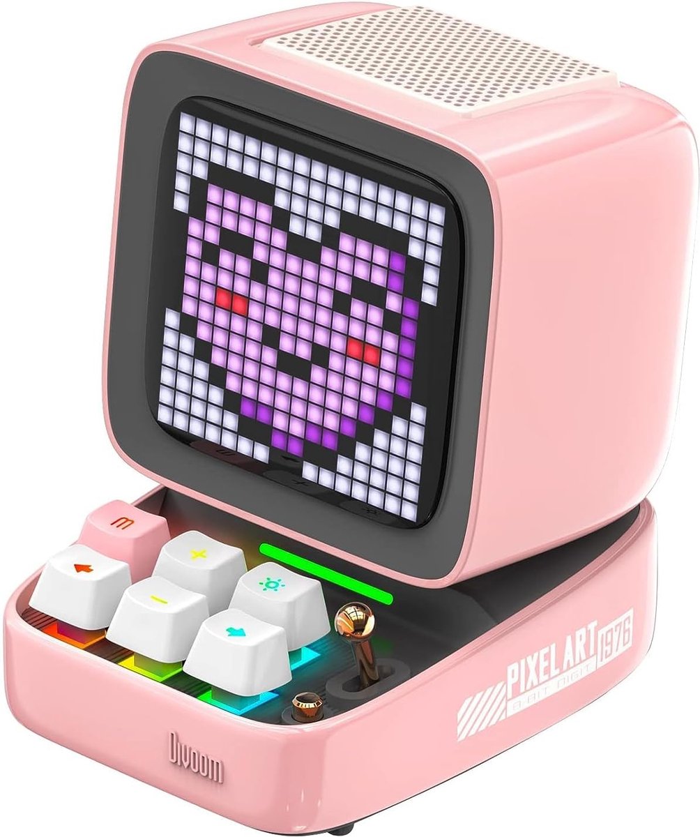 Divoom DitooPro Retro Pixel Art Bluetooth Speaker - Pink